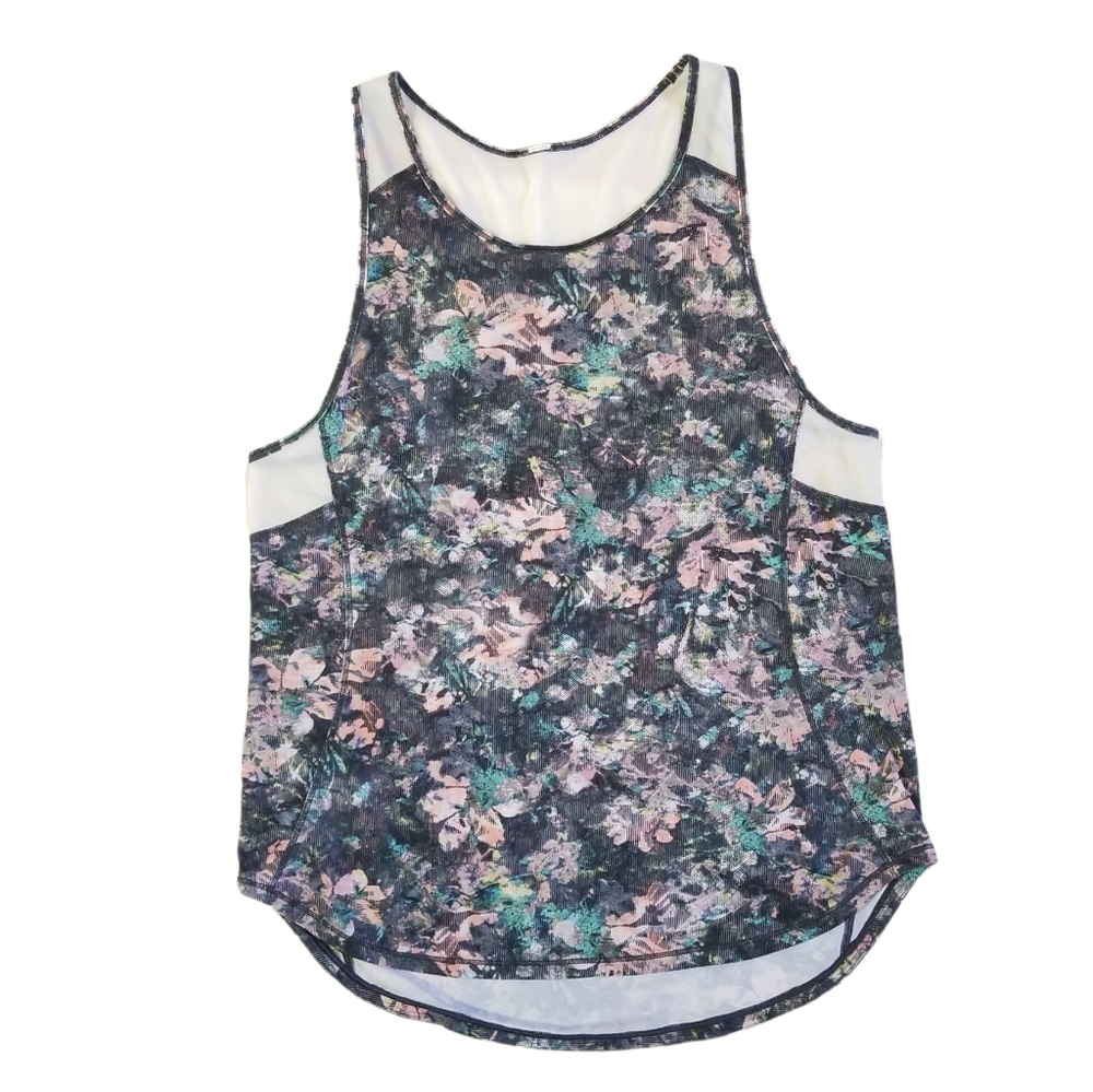 LULULEMON Sculpt Tank II Size 6 Dappled Dazed Multi Run Athleisure Gym Mesh - Picture 11 of 11